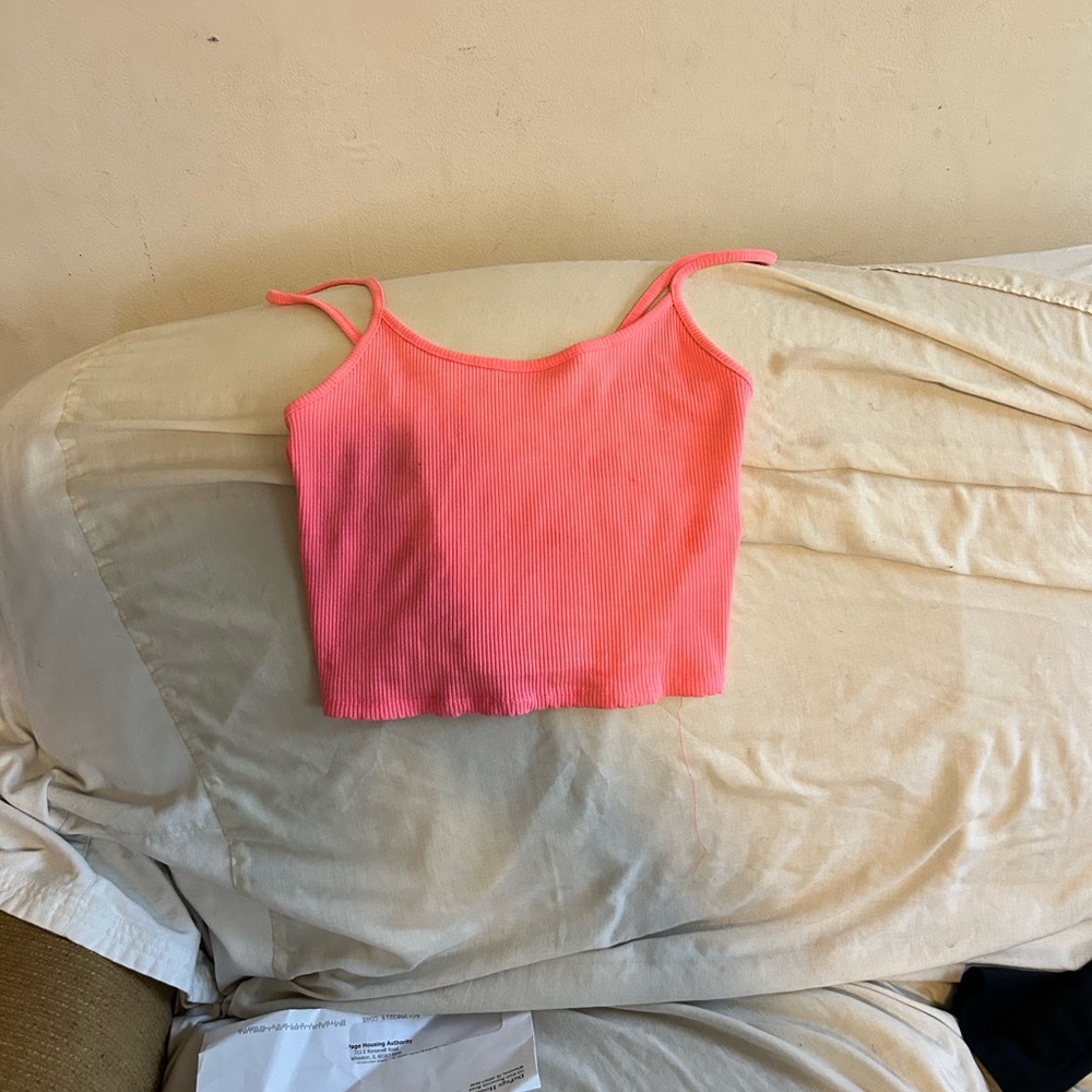 American Eagle neon pink tank top